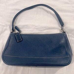 Y2K Vintage Coach Blue Hampton Demi Bag 7785